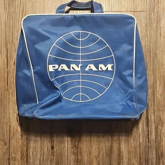Vintage Panam Airlines Blue Nylon Travel Bag - Picture 2 of 6